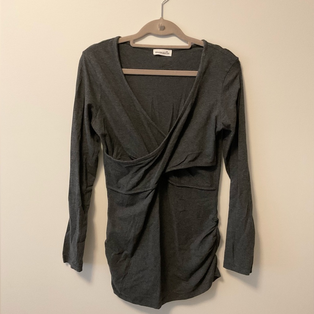 Grey Momzelle Nursing Top